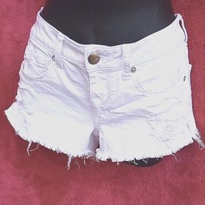 American Eagle White Denim Shorts